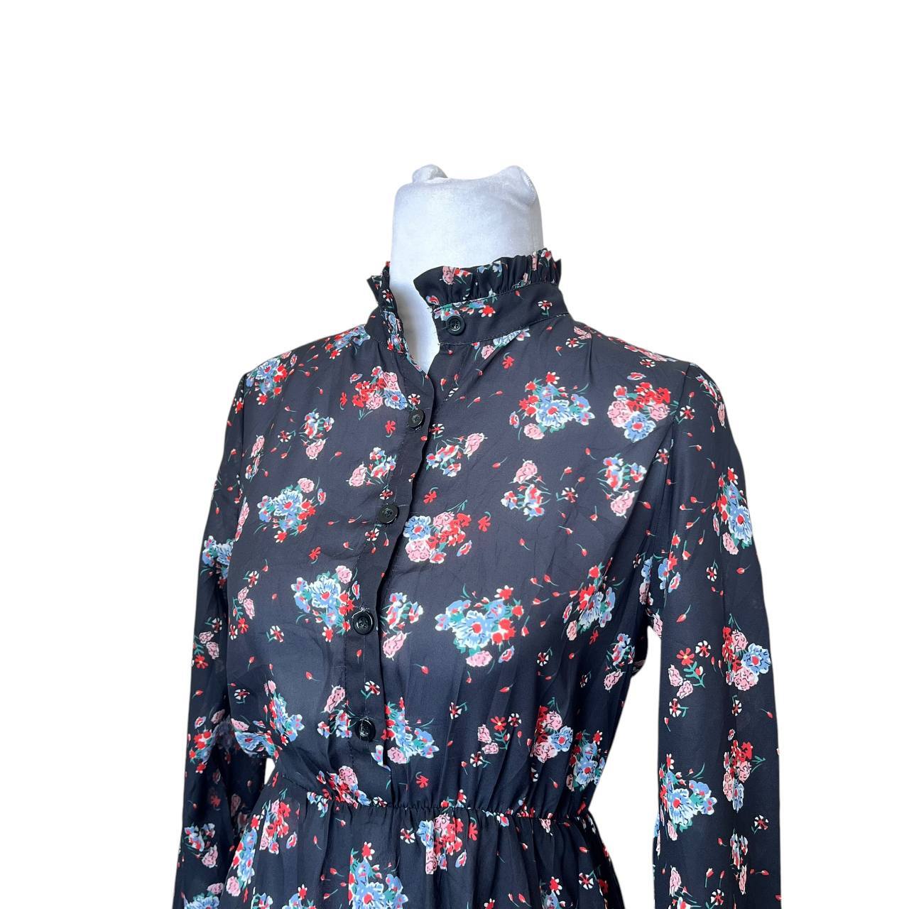 Button-Up Bohemian Floral Dress