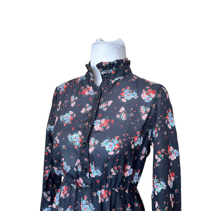 Button-Up Bohemian Floral Dress