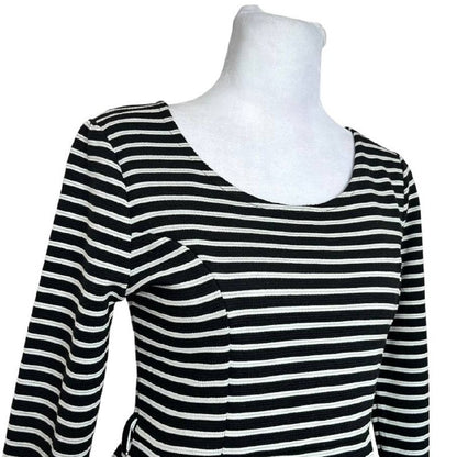 Black and white striped