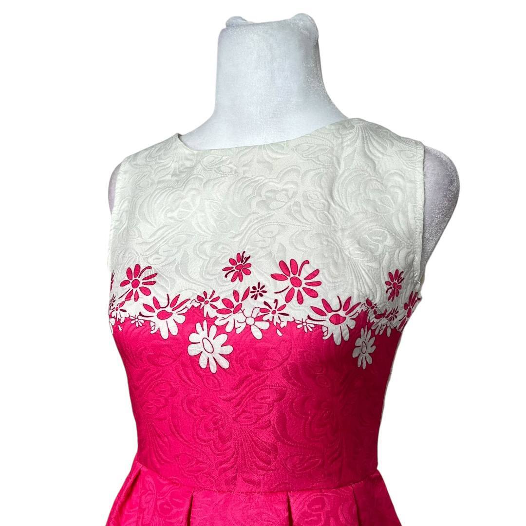 Pink and White Floral Dress