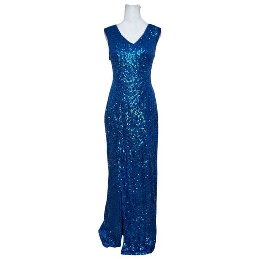 Blue Sequin Flapper Elegance