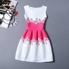 Pink and White Floral Dress