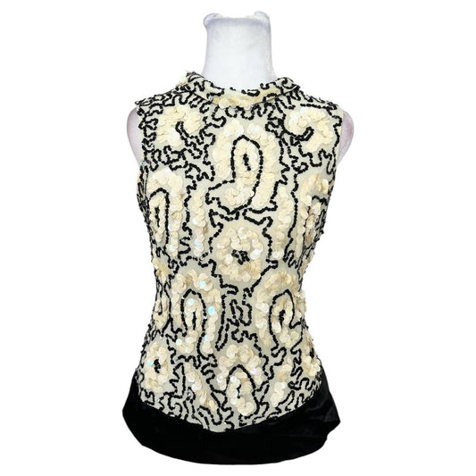 Vintage Beaded Sleeveless Top