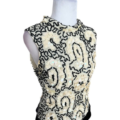Vintage Beaded Sleeveless Top