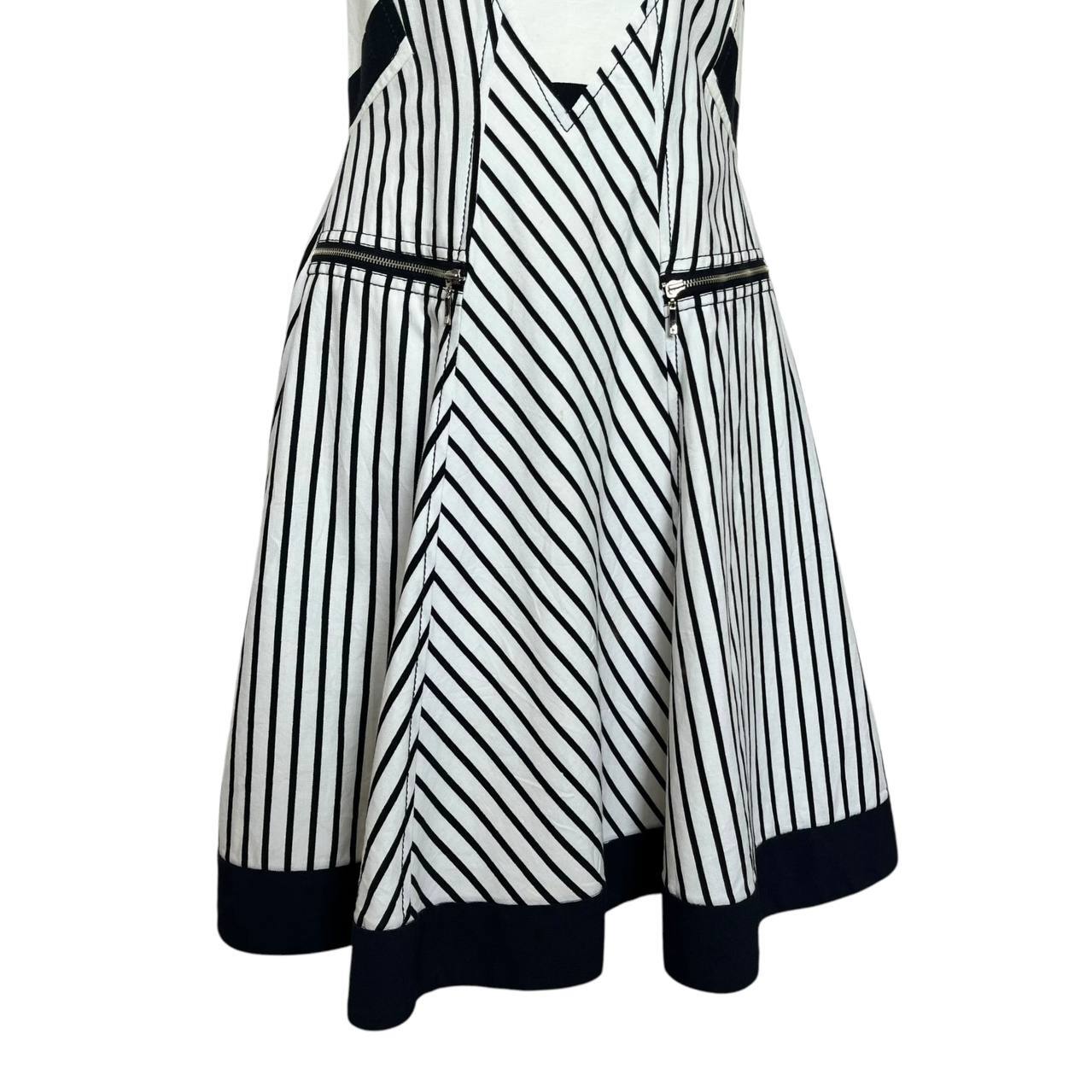 Black and White Striped Mini Dress