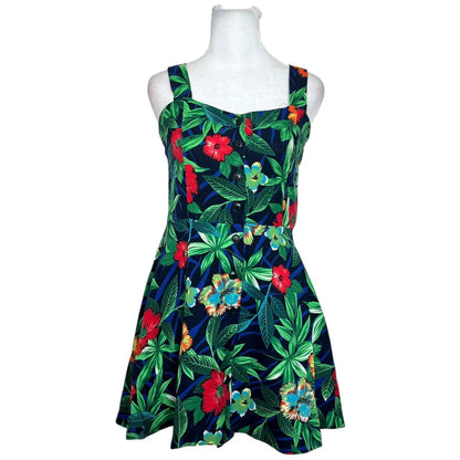 Tropical Print Mini Dress
