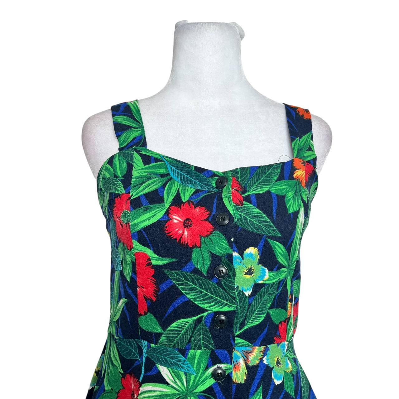 Tropical Print Mini Dress