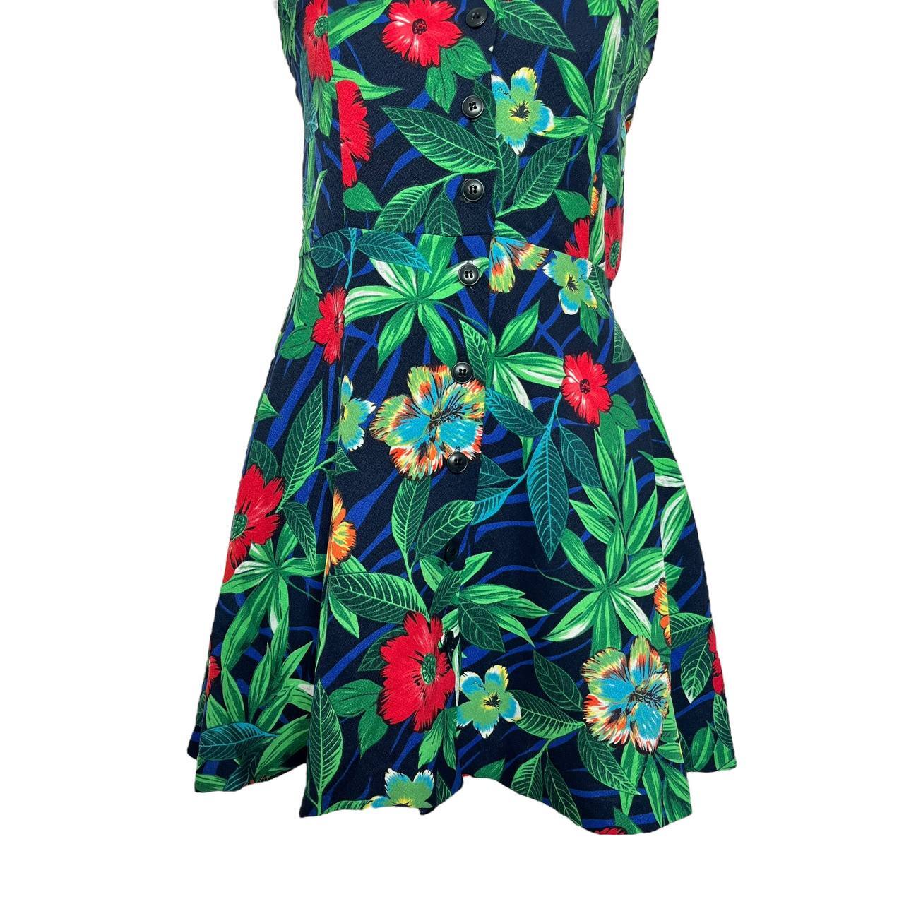 Tropical Print Mini Dress