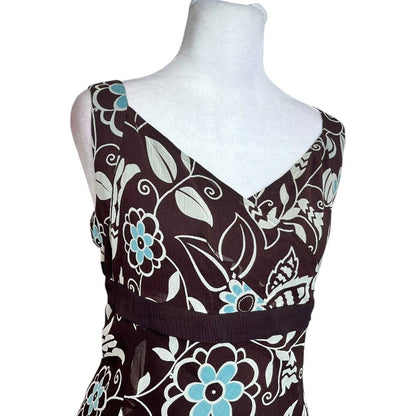 Floral Brown Maxi Dress