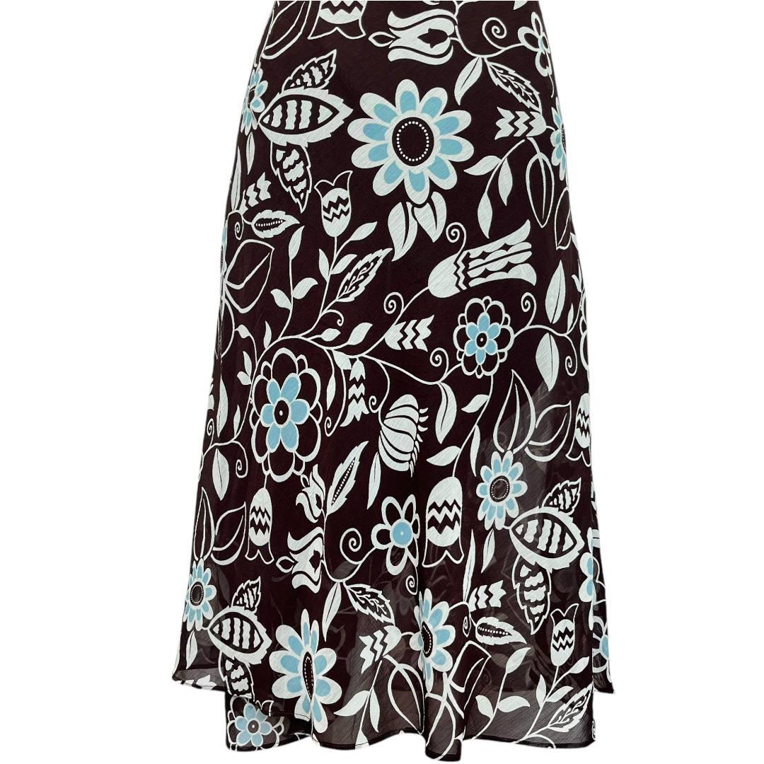 Floral Brown Maxi Dress