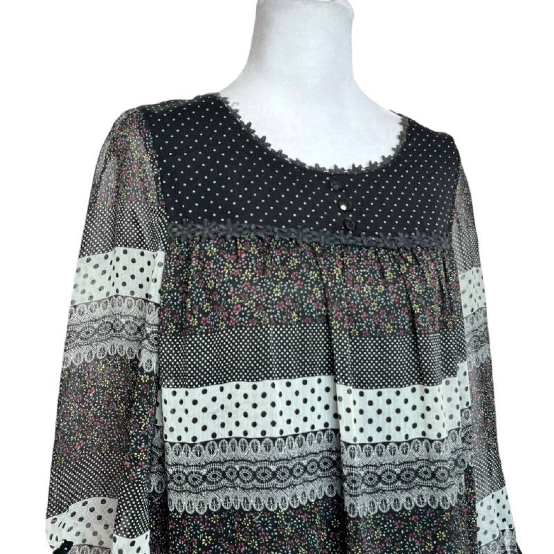 Black and White Patterned Dress