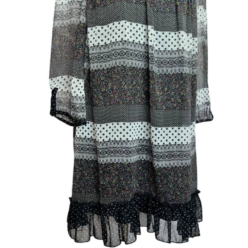 Black and White Patterned Dress