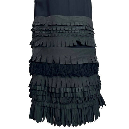 Ruffled Black Mini Dress