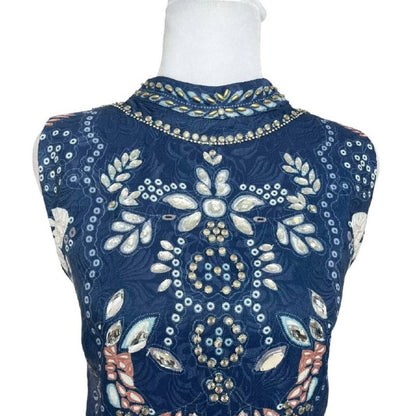 Floral Embellished Skater Dress