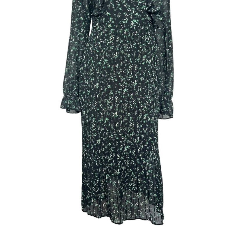 Ruffled Patterned Midi Dress