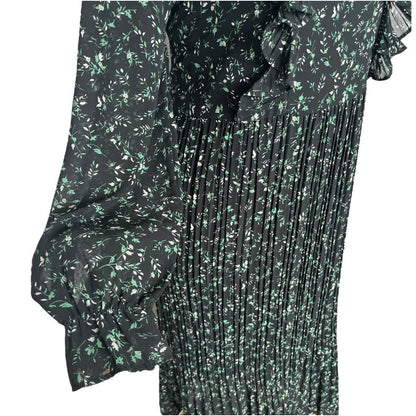 Ruffled Patterned Midi Dress