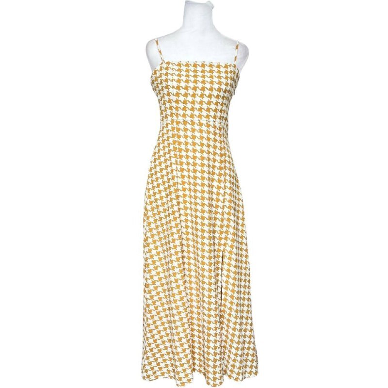Houndstooth Midi Dress