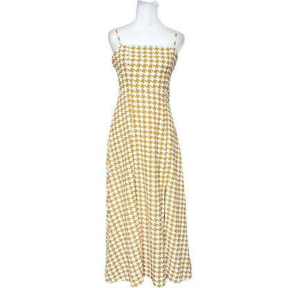 Houndstooth Midi Dress