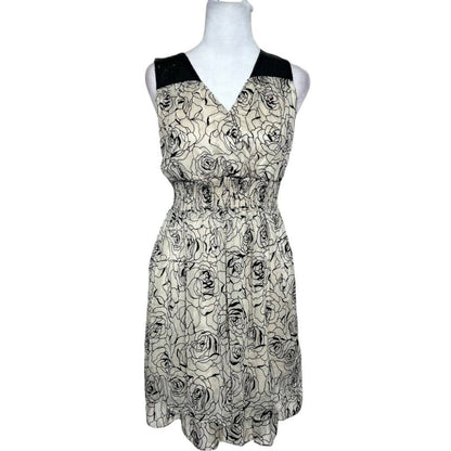 Floral Mesh Contrast Sleeveless