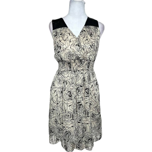 Floral Mesh Contrast Sleeveless