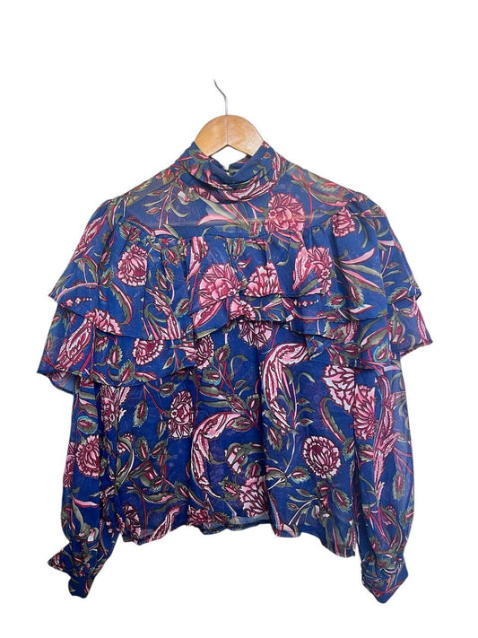 Floral Ruffle Blouse