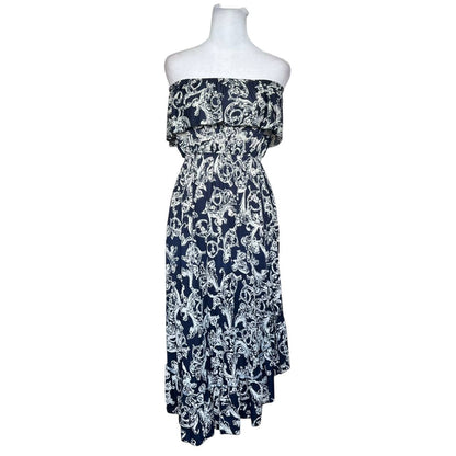 Off-Shoulder Paisley Maxi Dress