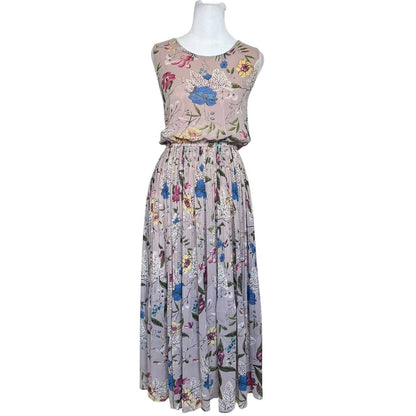 Floral Print Sleeveless Maxi Dress