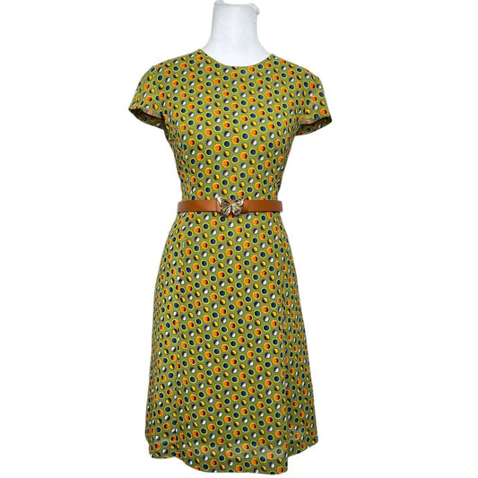 Patterned Sleeved Mini Dress