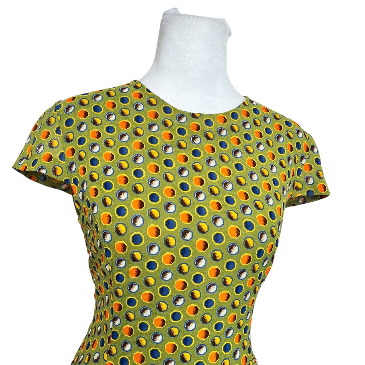 Patterned Sleeved Mini Dress