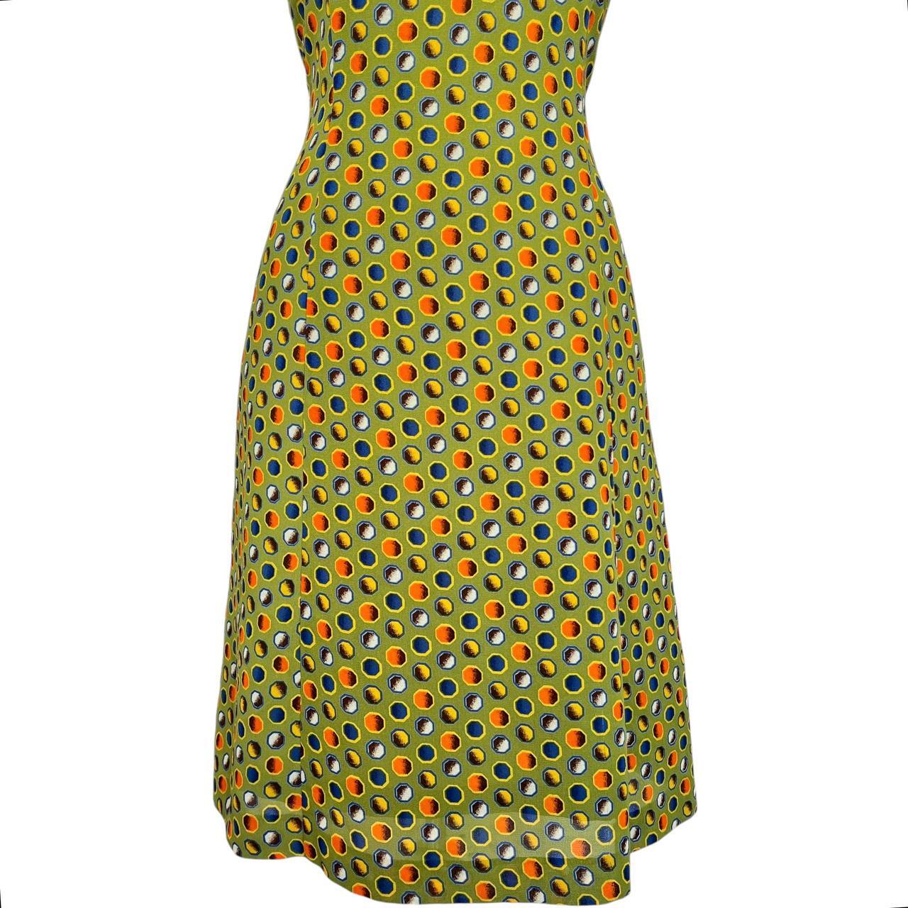 Patterned Sleeved Mini Dress