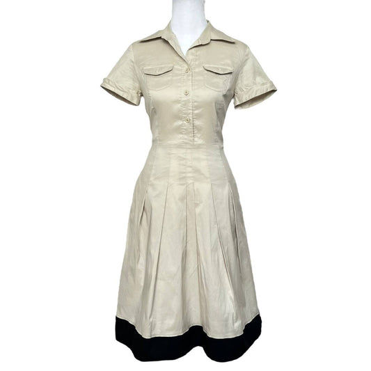 Vintage Beige Shirt Dress