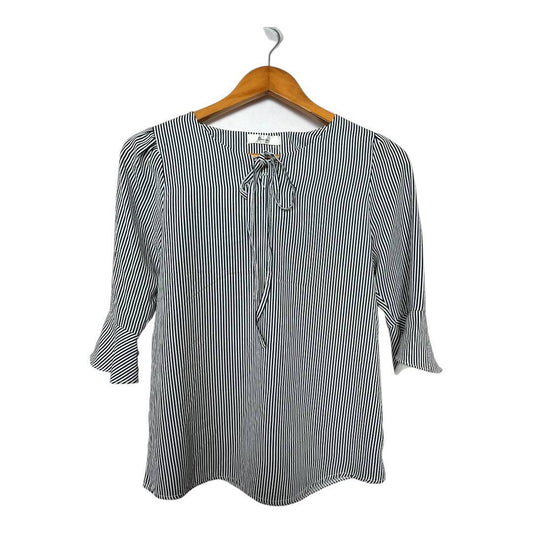 Black and White Striped Blouse