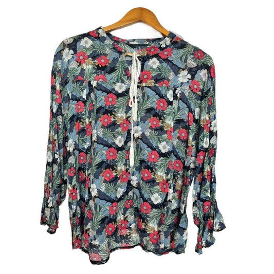 Floral Print Long Sleeve Blouse