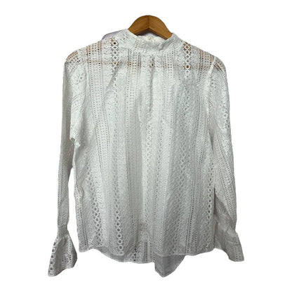 Lace Mock Neck Blouse