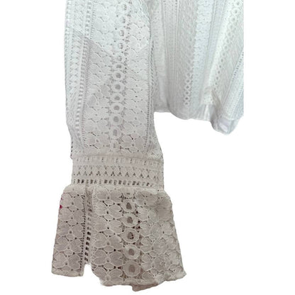 Lace Mock Neck Blouse