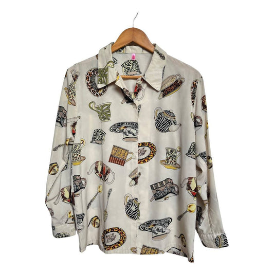 Vintage Teacup Print Shirt