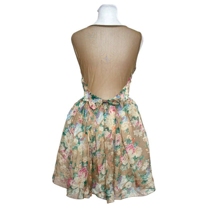 Floral V-Neck Flare Dress