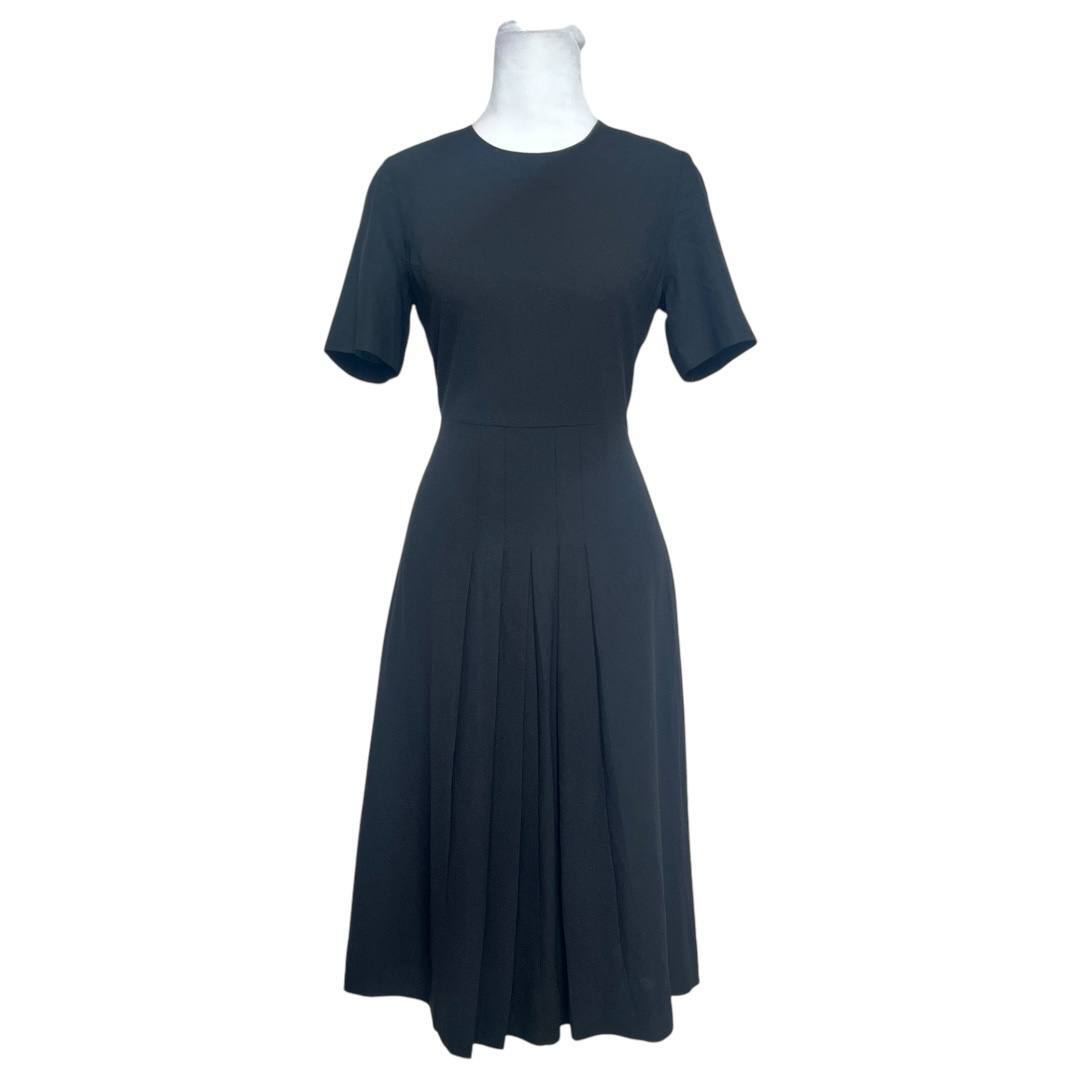 Elegant Black Pleated Dress