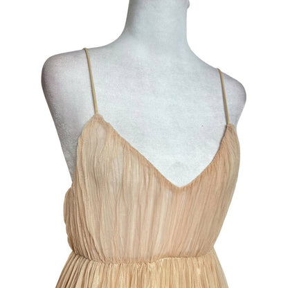 Nude Tiered Maxi Dress