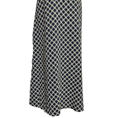 Black White Checkered Midi Dress