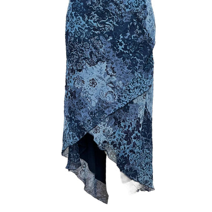 Blue Floral Slip Dress