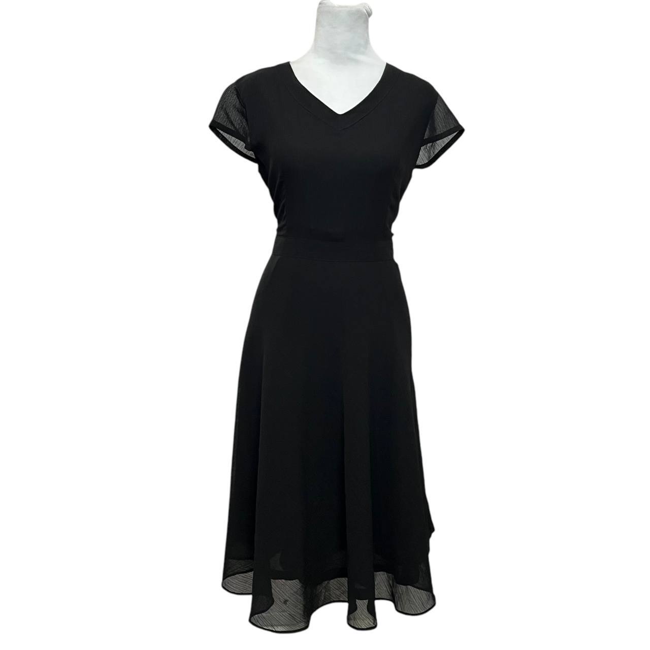 Elegant Black V-Neck Dress