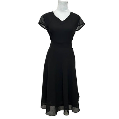Elegant Black V-Neck Dress