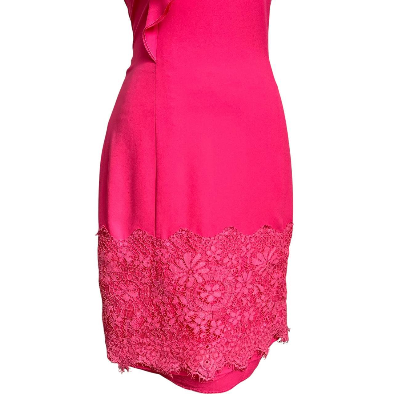Pink Ruffled Lace Dress