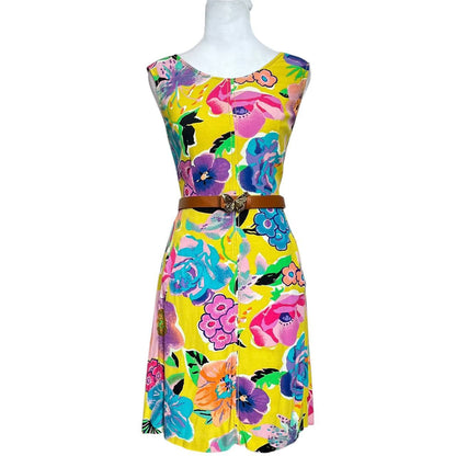 Yellow Floral Mini Dress