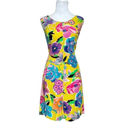 Yellow Floral Mini Dress