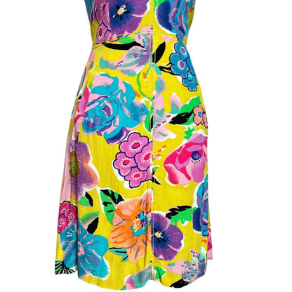 Yellow Floral Mini Dress
