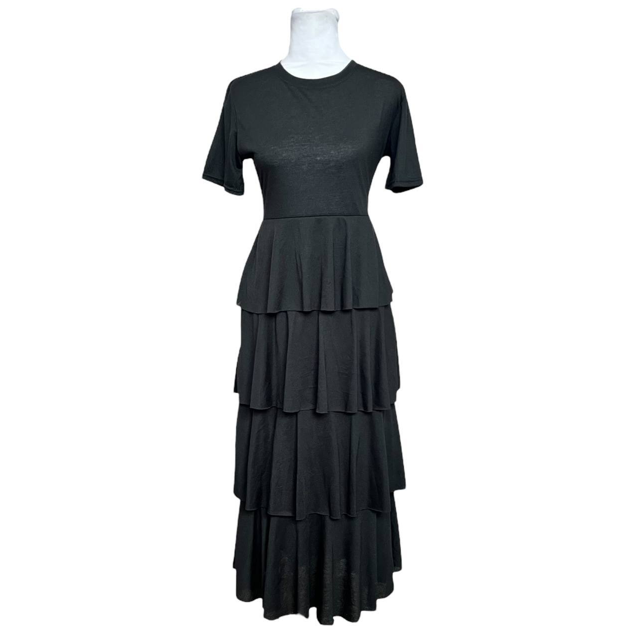 Black Ruffle Tiered Dress