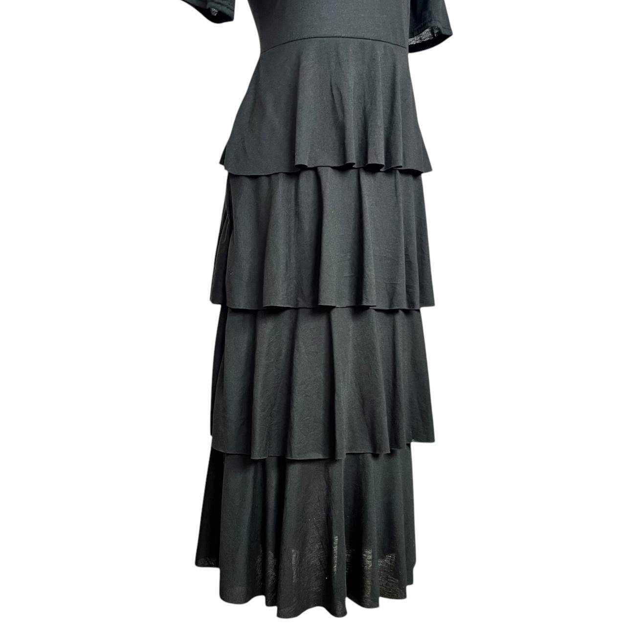 Black Ruffle Tiered Dress