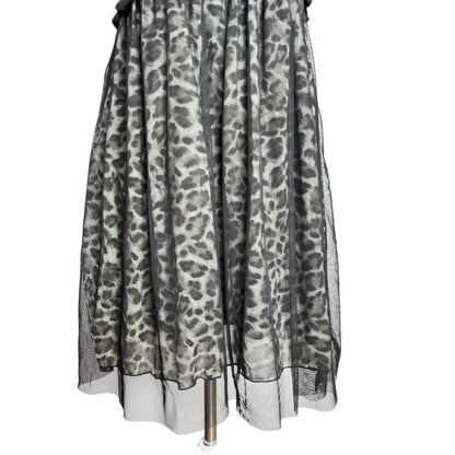 Leopard Print Smocked Dress